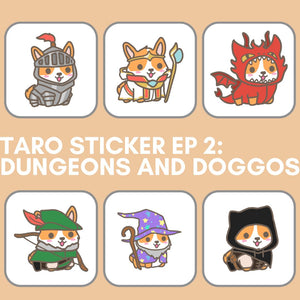 Taro Sticker Bundle EP. 2 - Dungeons and Doggos Sticker Sleepi 