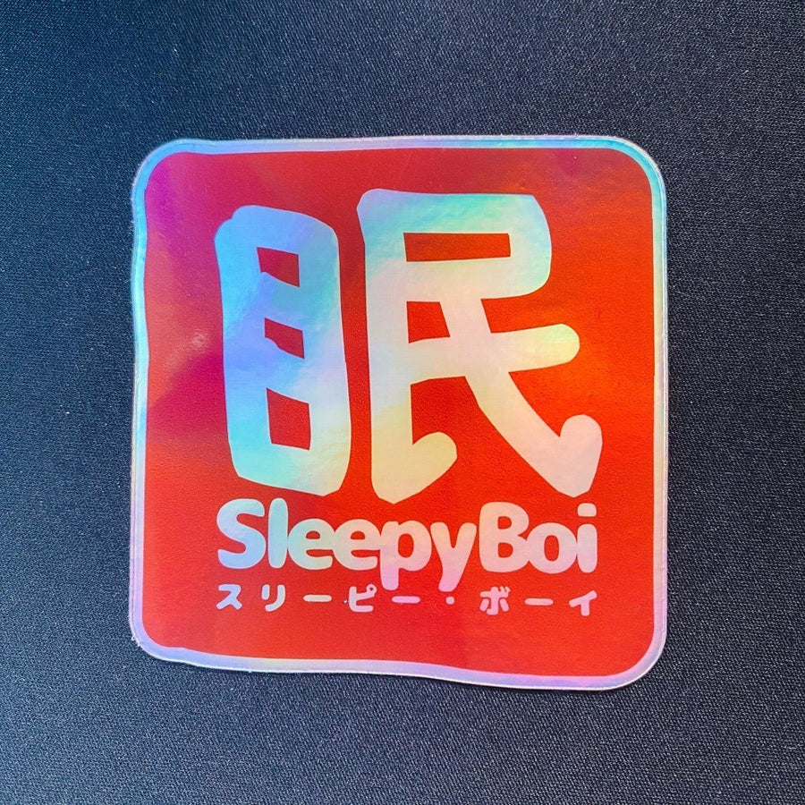 Sleepy Boi Holographic Box Sticker Sticker Sleepi 